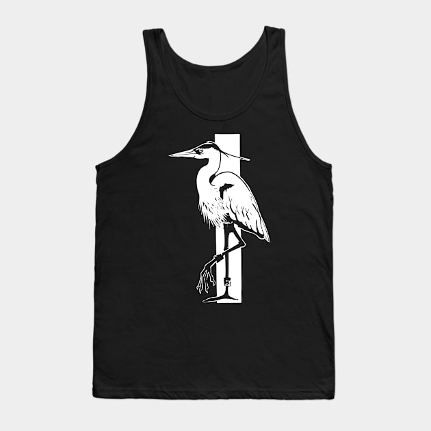 Skinny Jeans Heron Tank Top by HipsterCritters